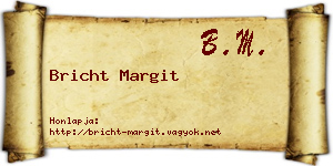 Bricht Margit névjegykártya